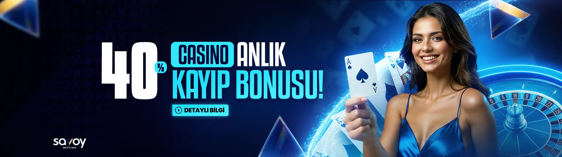 Savoy Betting casino için %40 anlık kayıp bonusu afişi